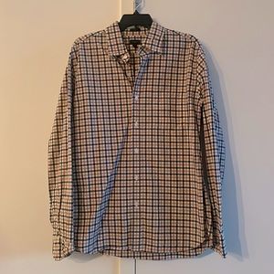 Mens check button down shirt